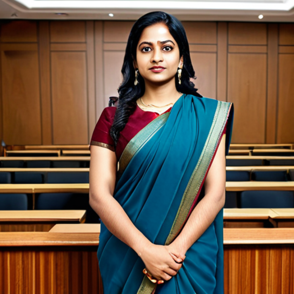 법률 자문가로서의 네트워킹 팁 - **

"A successful Indian female lawyer, fully clothed in a professional saree, standing confidently ...