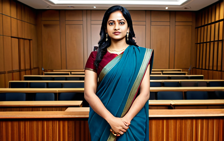 법률 자문가로서의 네트워킹 팁 - **

"A successful Indian female lawyer, fully clothed in a professional saree, standing confidently ...