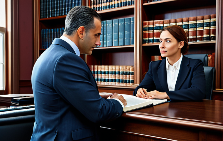 법률업무 사례 - ** A formal agreement being signed by two professional individuals, emphasizing a written contract. ...