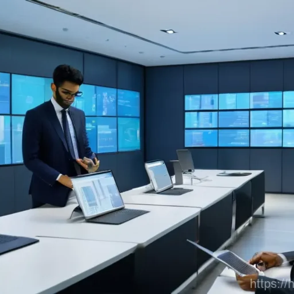 법률 자문가의 직무 조정법 - **Prompt:** A dynamic, wide shot of a modern, tech-integrated Indian law office bustling with activi...