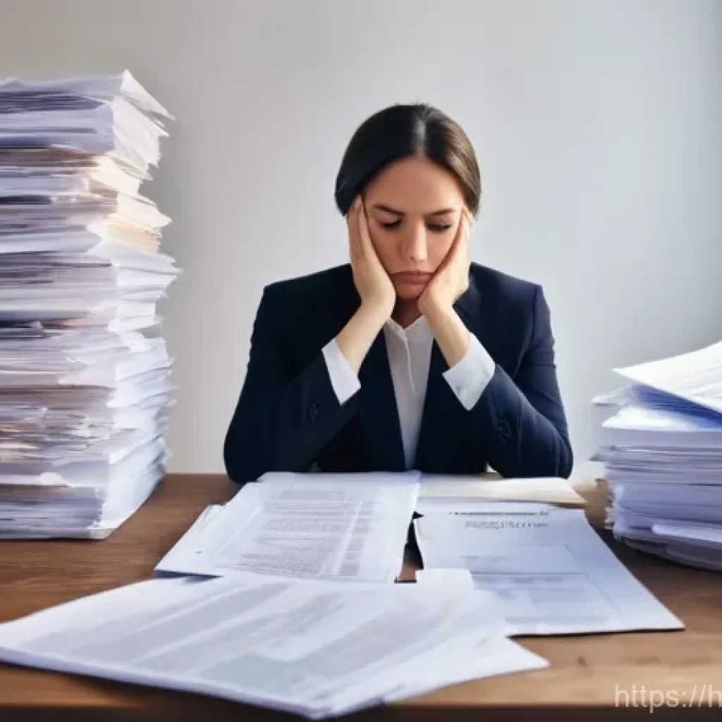 법률 자문가의 법적 리스크 분석 - **Prompt:** A distraught small business owner, dressed in modest, professional attire, sits at a sim...