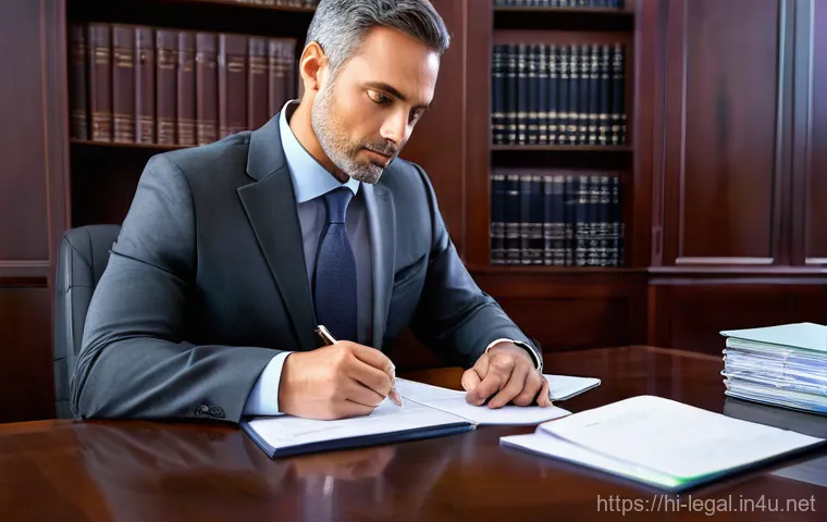 법률 자문가의 법률문제 해결 방법 - **Prompt: Legal Consultation and Documentation Gathering**
    A realistic and professional image of...