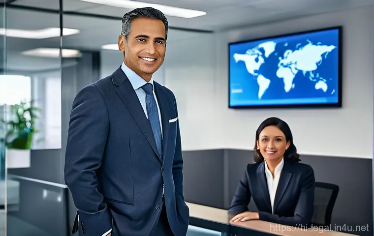 법률 자문가의 직무 평가 - **Prompt 1: "A professional and empathetic female legal advisor, in her late 30s, wearing a smart bu...