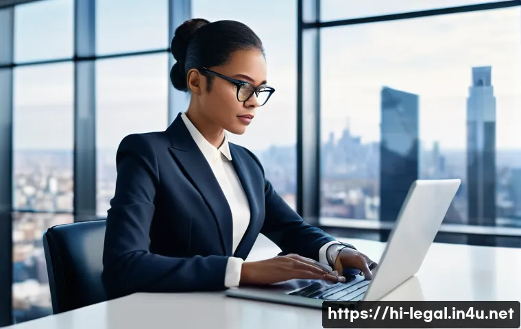 법률 자문가의 실무 개발 방법 - **Prompt 1: Modern Legal Professional Embracing Technology**
    "A diverse, professionally dressed ...