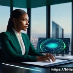 법률 자문가 실무 트렌드 - **Prompt:** A highly detailed, professional full shot of a diverse, modern female lawyer, in her lat...