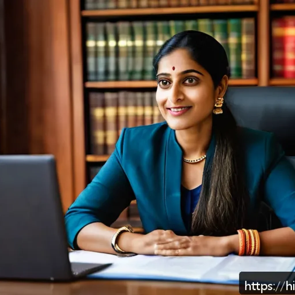 법률 자문가를 위한 고객 관리 - A professional Indian legal consultant in a modern office setting, engaging in a warm and clear conv...