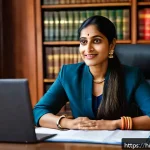 Home 18 법률 자문가를 위한 고객 관리 - A professional Indian legal consultant in a modern office setting, engaging in a warm and clear conv...